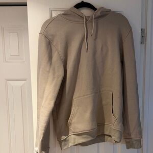 Beige Hoodie with Front Pocket